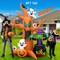 8FT Halloween Inflatables Tree Outdoor Decor with Inflatable Ghost Witch